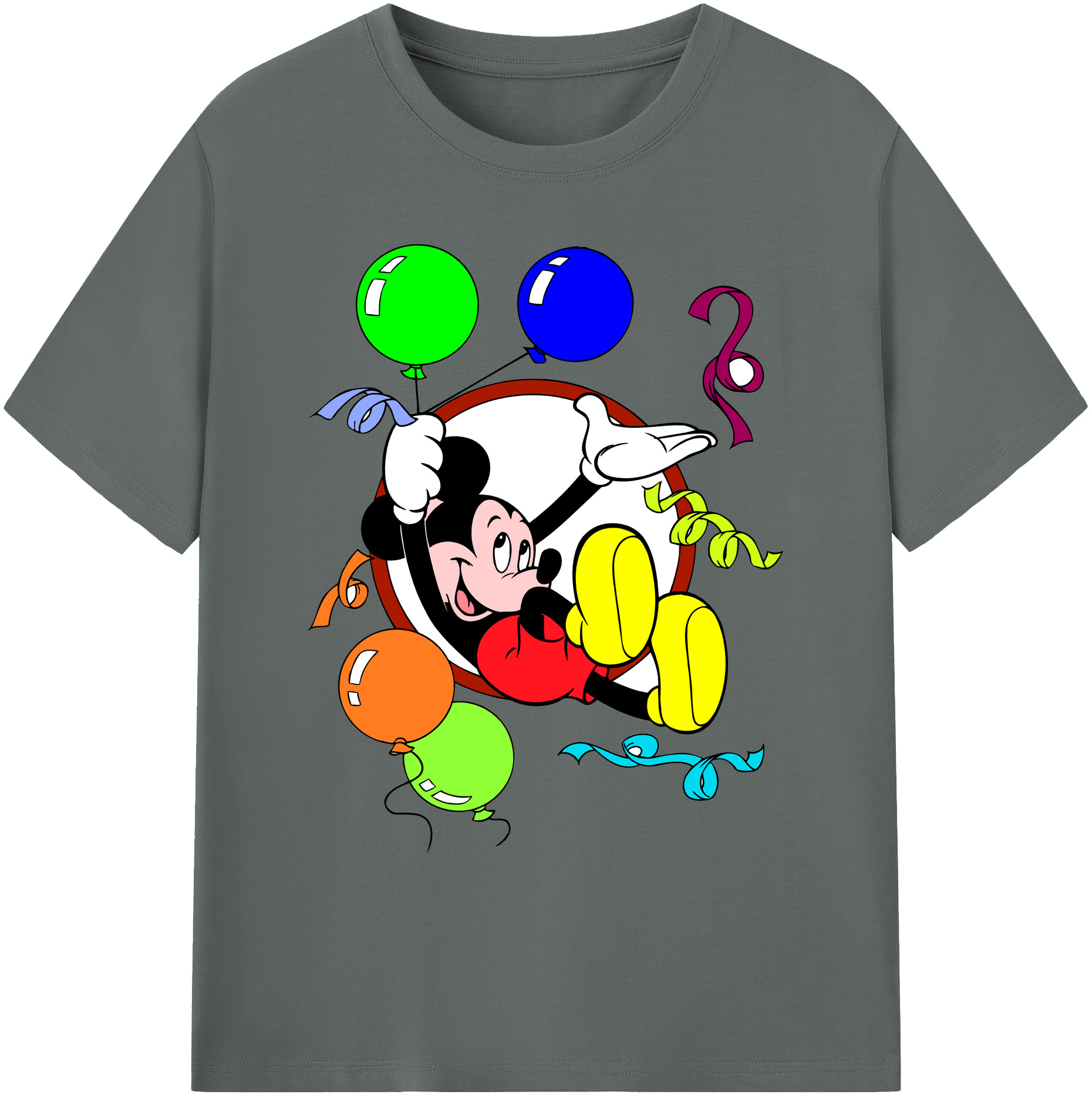 ミッキーマウス Mickey Mouse 綿100％ メンズ半袖Tシャツ｜肌触りやわらか＆通気性